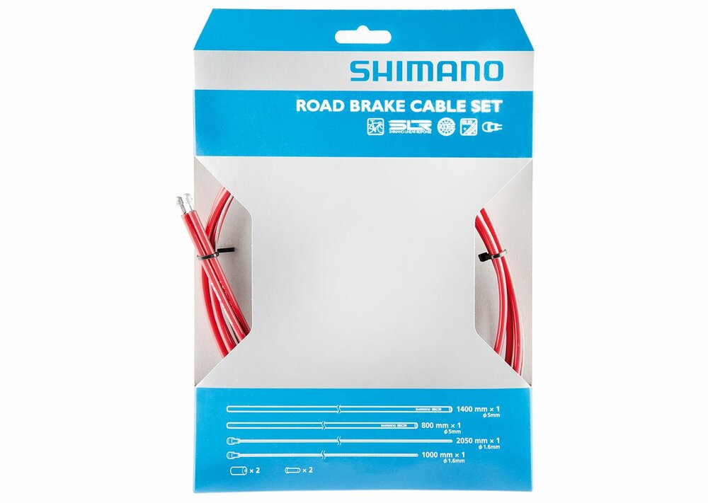 Shimano Bremszugset RACE SLR 5mmx800mm rot